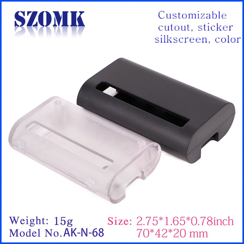 Guangdong new design non standard enclosure 70X42X20mm abs plastic with micro USB holes enclosure spply/AK-N-68