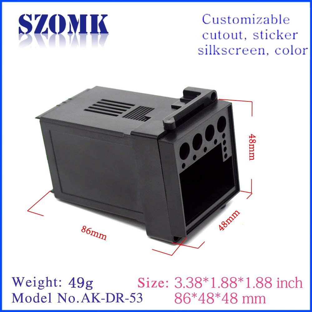 Guangdong custodia in plastica personalizzabile ritaglio di buona qualità per l'elettronica Apparecchiature elettriche AK-DR-53 86 * 48 * 48mm