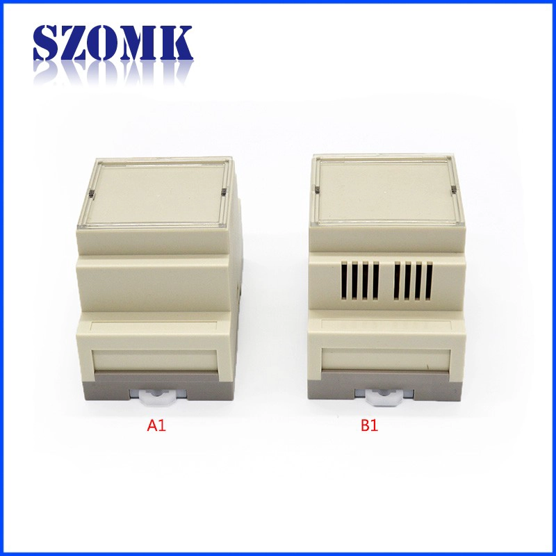 High quality plastic din-rail enclsoure with customization service AK80002 88*60*52mm