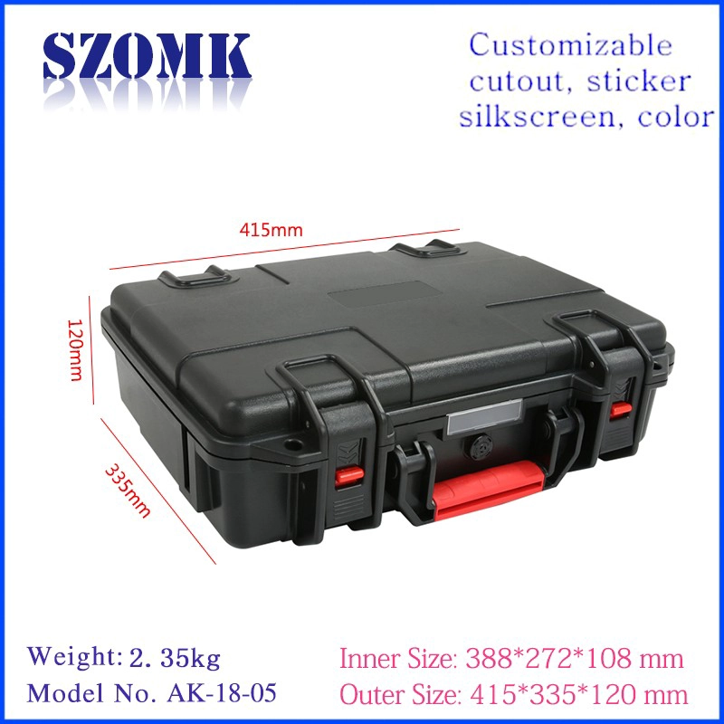 Valigetta portautensili in plastica di alta qualità per prezioso dispositivo AK-18-05 388 * 272 * 108 mm