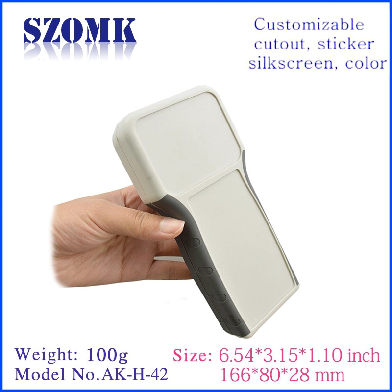 Hot selling handheld electronic instrument junction plastics box AK-H-42 166* 80* 28 mm