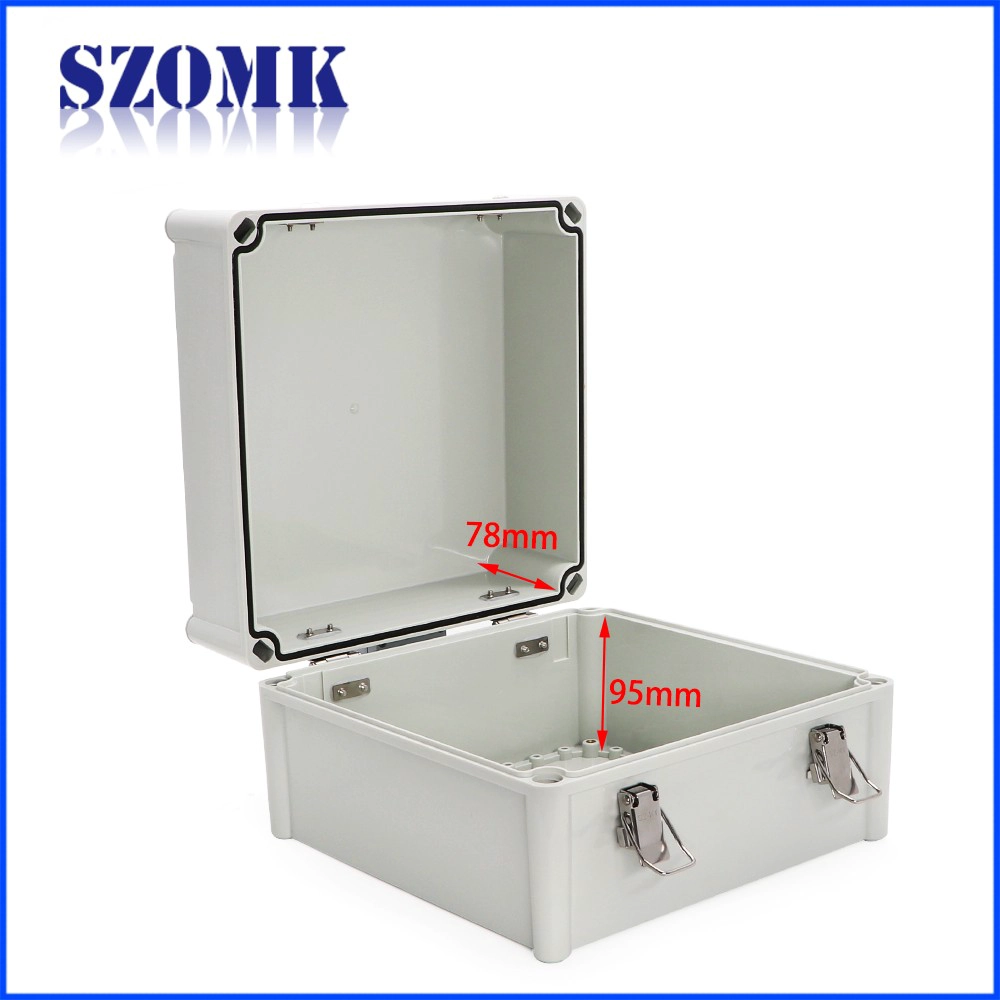IP65 навесной водонепроницаемый пластиковый корпус для электроники Szomk печатная плата пластиковый корпус распределительного устройства 280 * 280 * 180 мм AK-02-25-JK корпус навесной пластиковый водонепроницаемый корпус оборудования