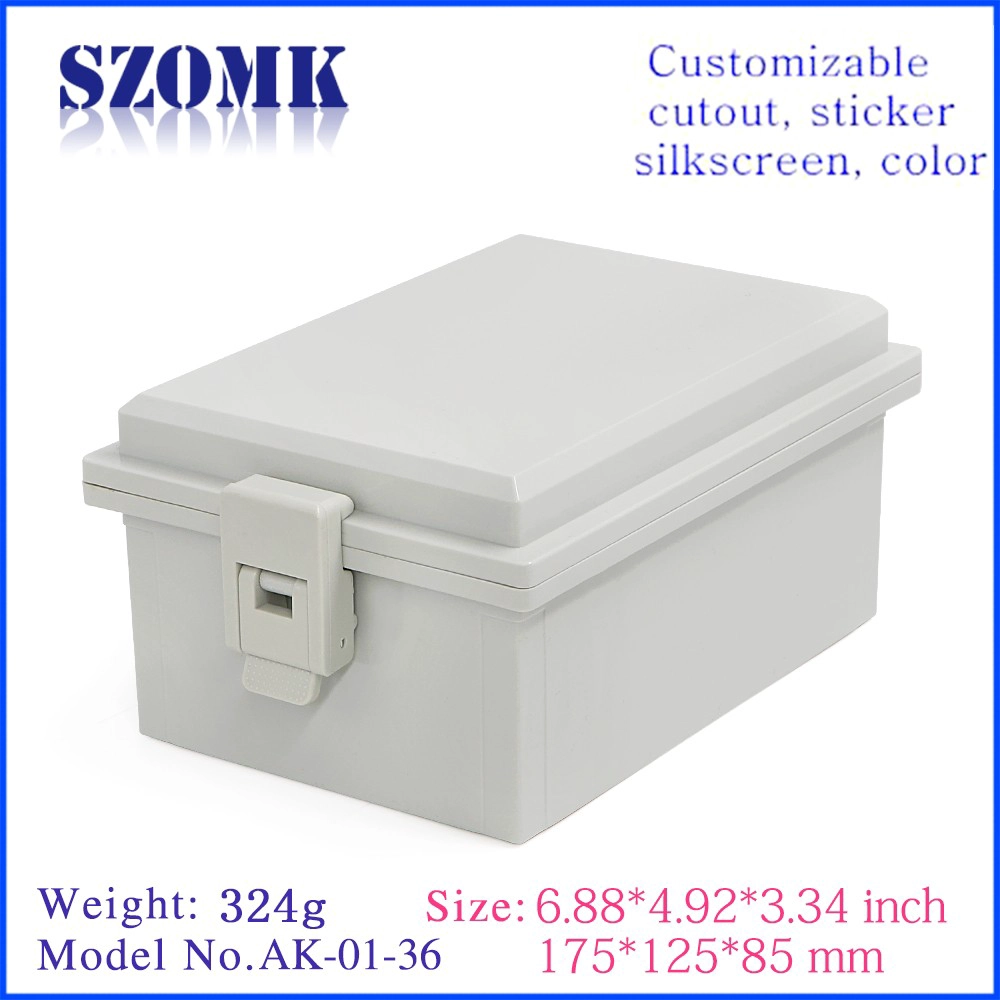 IP65 wasserdichtes Klappgehäuse für Leiterplatte 175 * 125 * 85 mm Kunststoffbox für Elektronikprojekt-Anschlussgehäuse AK-01-36
