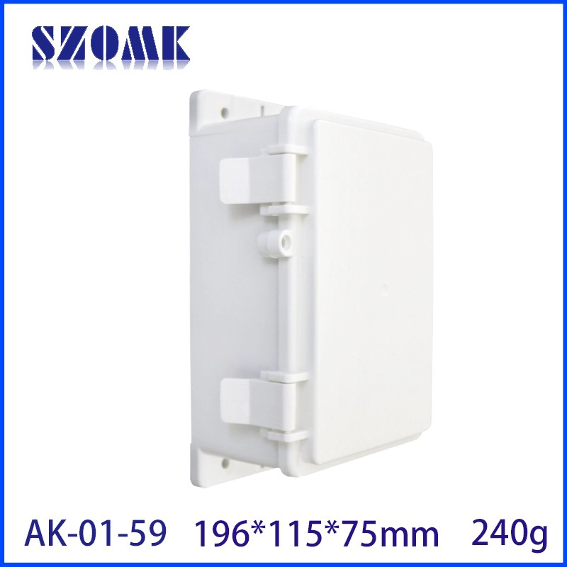 IP66 ABS plastic power supply security monitoring waterproof enclosure Electronic instrument housing outdoor hinge case 155*105*65mm AK-01-59
