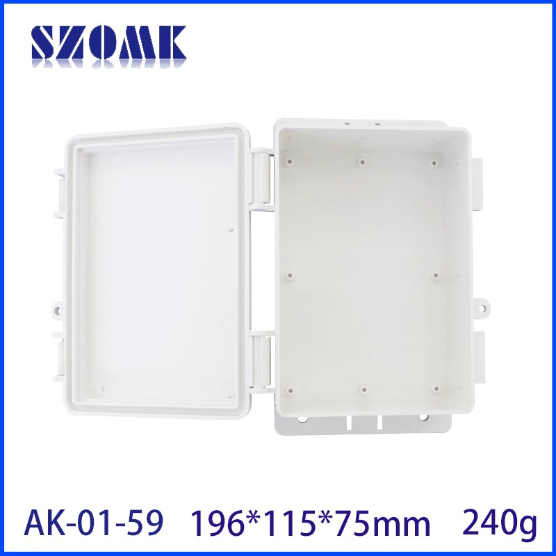 IP66 ABS plastic power supply security monitoring waterproof enclosure Electronic instrument housing outdoor hinge case 155*105*65mm AK-01-59