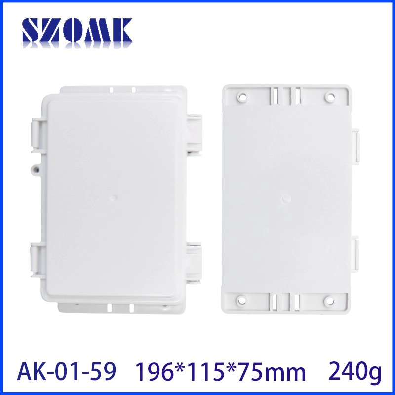 IP66 ABS plastic power supply security monitoring waterproof enclosure Electronic instrument housing outdoor hinge case 155*105*65mm AK-01-59