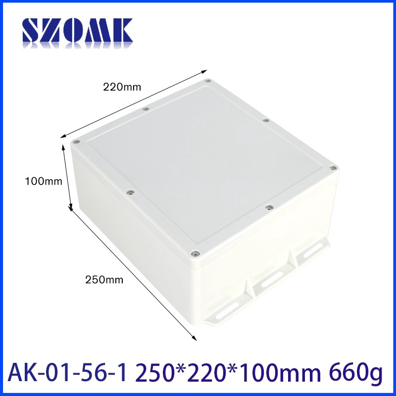 IP66 ABS Пластиковая водонепроницаемая электрическая корпусная коробка 248*200*100 мм AK-01-56-1