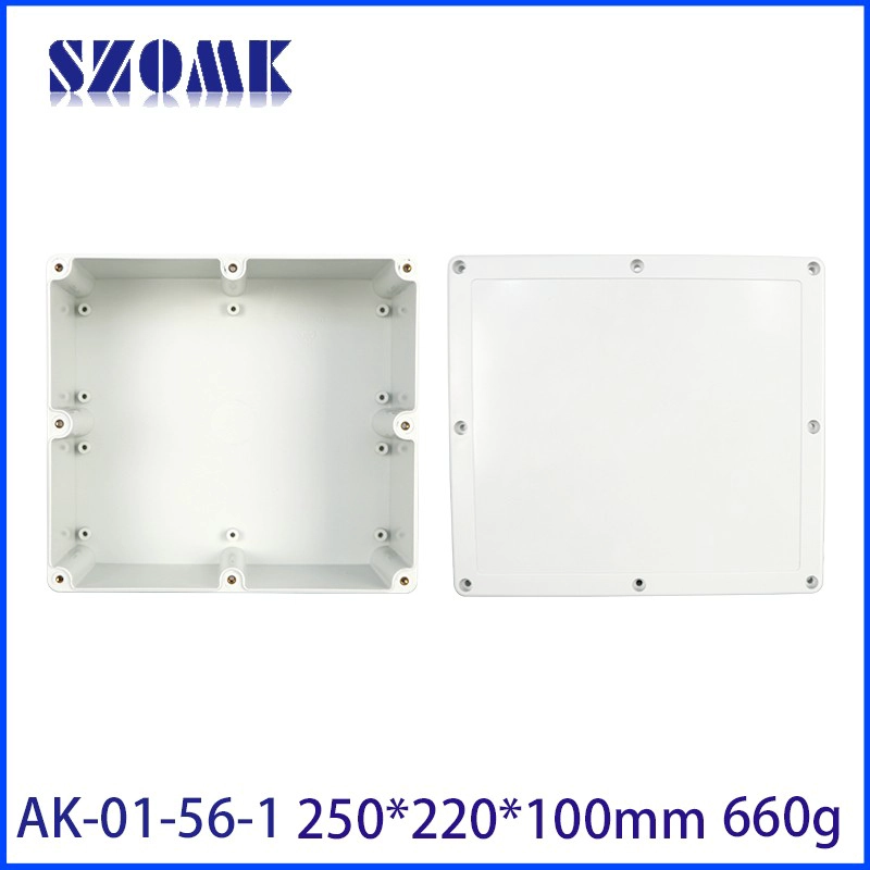 IP66 ABS Пластиковая водонепроницаемая электрическая корпусная коробка 248*200*100 мм AK-01-56-1