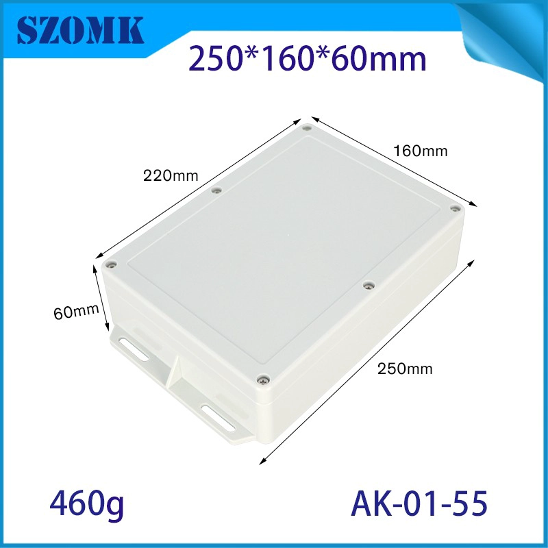 China IP66 waterproof plastic enclosures  outdoor use with metal screws AK-01-55 248*160*60MM manufacturer