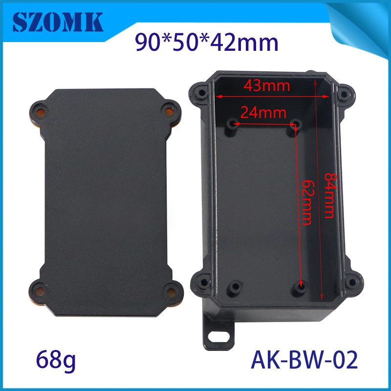 IP68 plastic waterproof box PC flame retardant VI outdoor waterproof junction box 90*50*42mm AK-BW-02