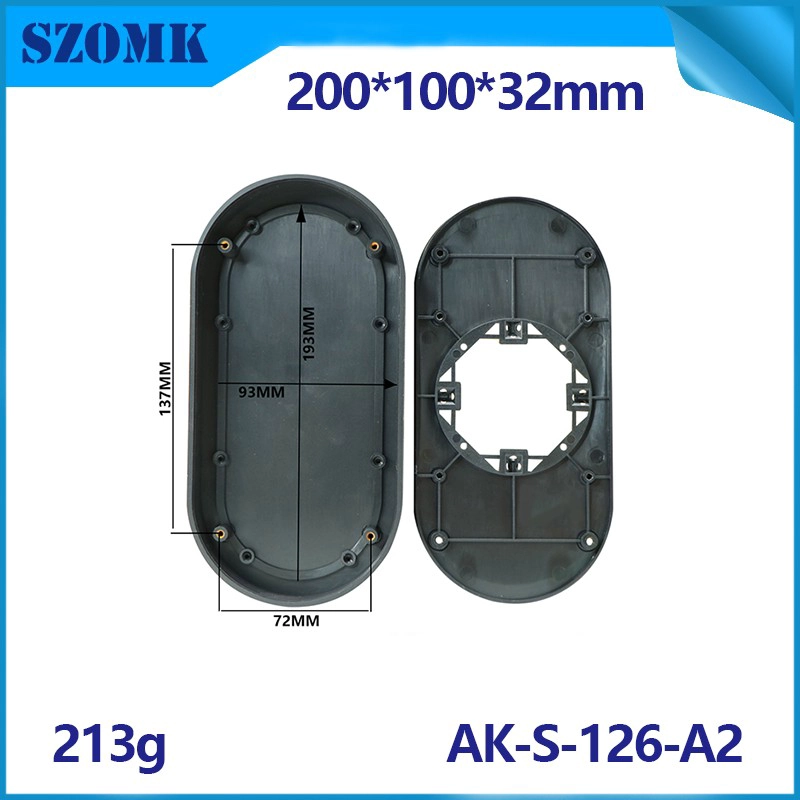 ジャンクションボックスプラスチックケースエレクトロニクスエンクロージャABS IP 54防水ブラックハウジングAK-S-S-126