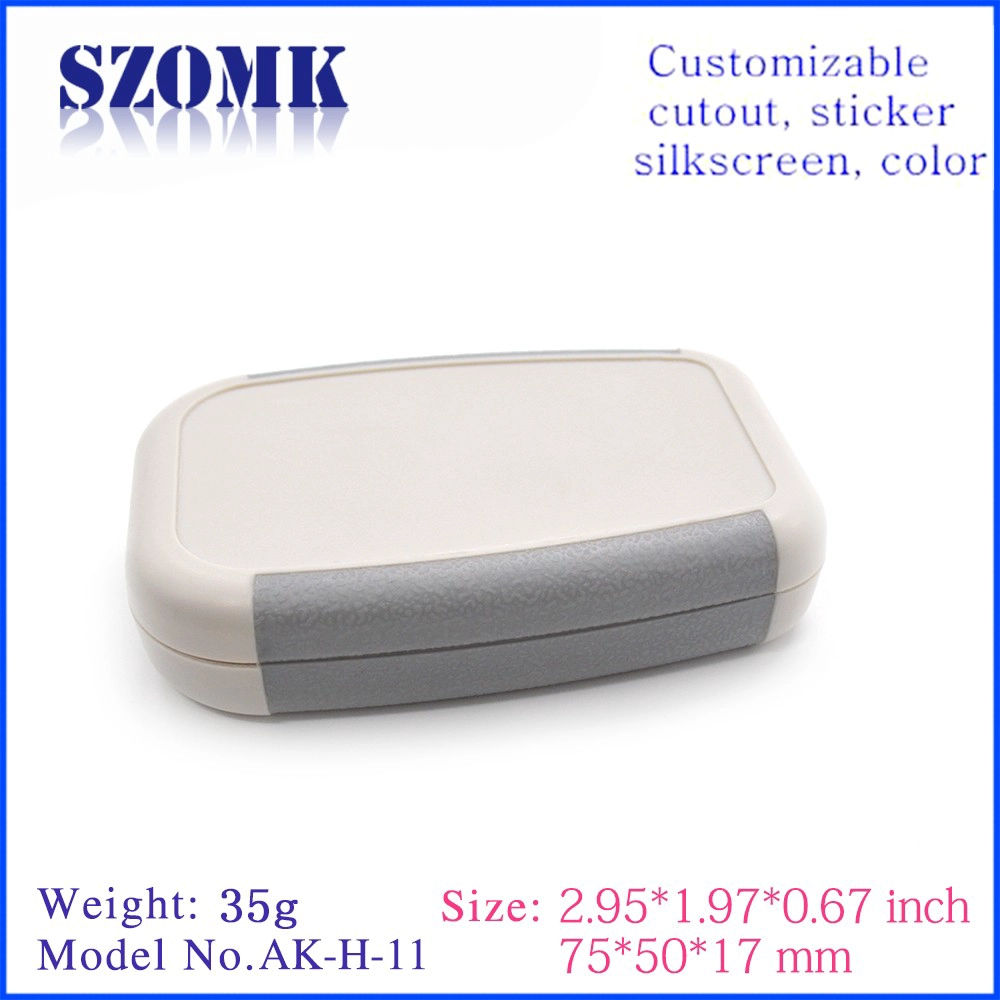 Light grey color abs plastic handheld enclosure manufacturer/AK-H-11