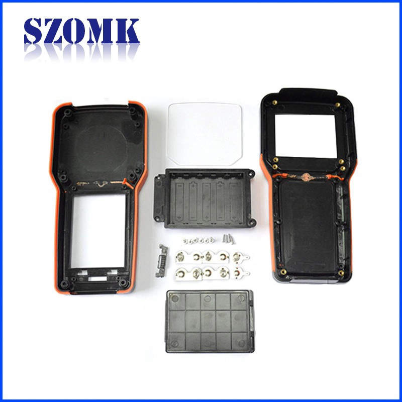 Neue schwarze Farbe, die LCD-Kasten Weiche mit Seiten versehene Handeinschließung graues AK-H-32 203 * 100 * 35mm steuert