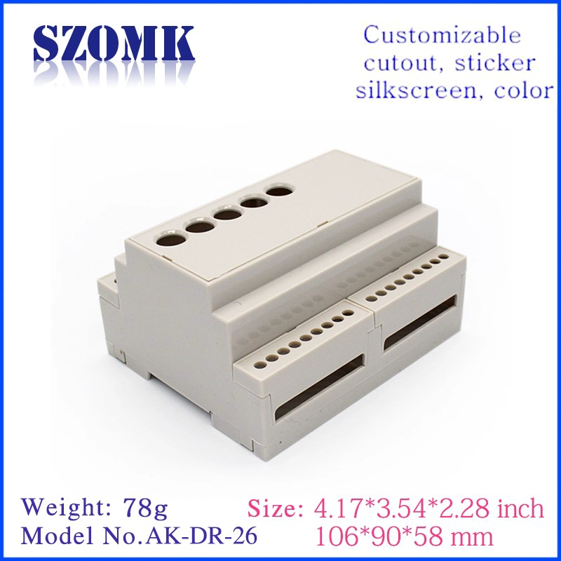 New design ABS plastic enclosure for pcb design instrument junction box AK-DR-26 106*90*58mm