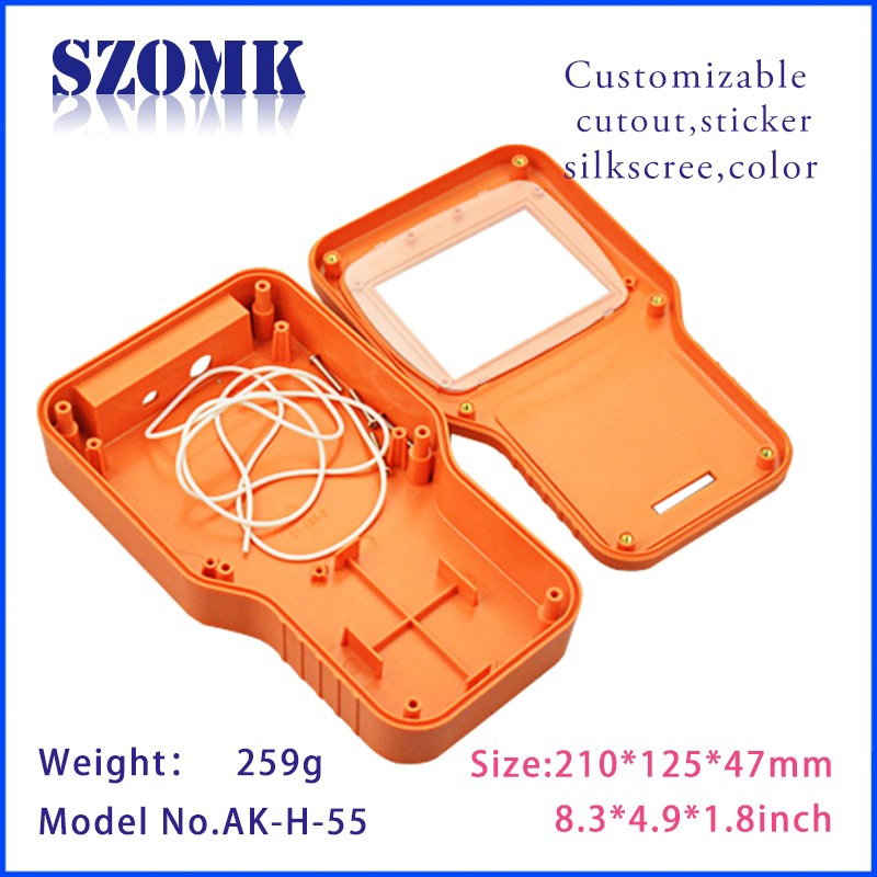 New design abs plastic handheld enclosure manufacture/AK-H-55/210*125*47mm
