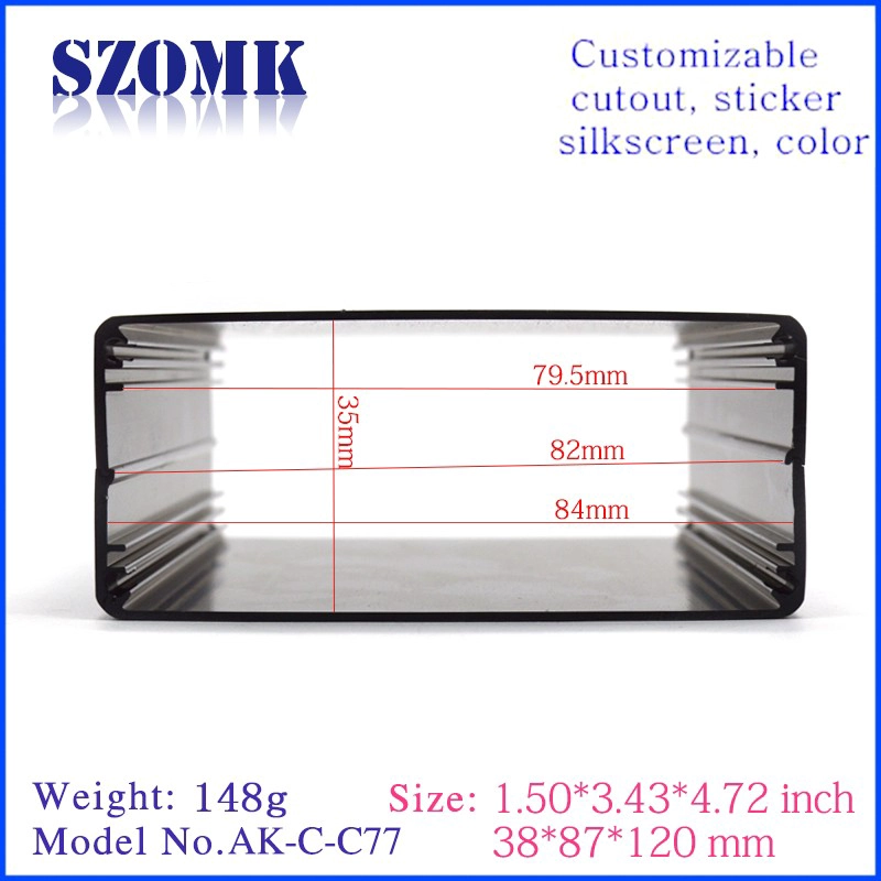 New design aluminium audio amplifier extruded enclosure housing/ AK-C-C77