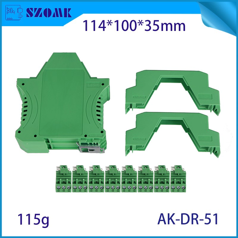 새로운 디자인 DIN 레일 PLC 정션 박스 터미널 커넥터 AK-DR-51 114 x 100 x 35 mm