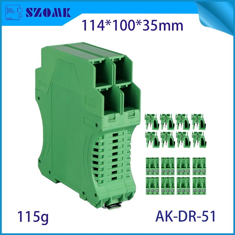 새로운 디자인 DIN 레일 PLC 정션 박스 터미널 커넥터 AK-DR-51 114 x 100 x 35 mm