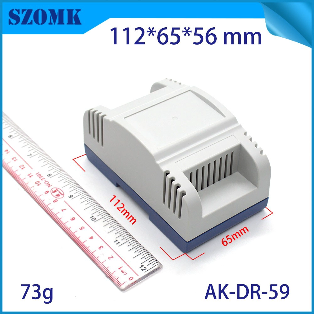 New design smart ABS plastic din rail industrial control enclosure AK-DR-59