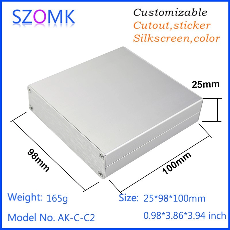OEM Aluminum Extrusion Case Extruded junction box for PCB AK-C-C2 25*98*100mm