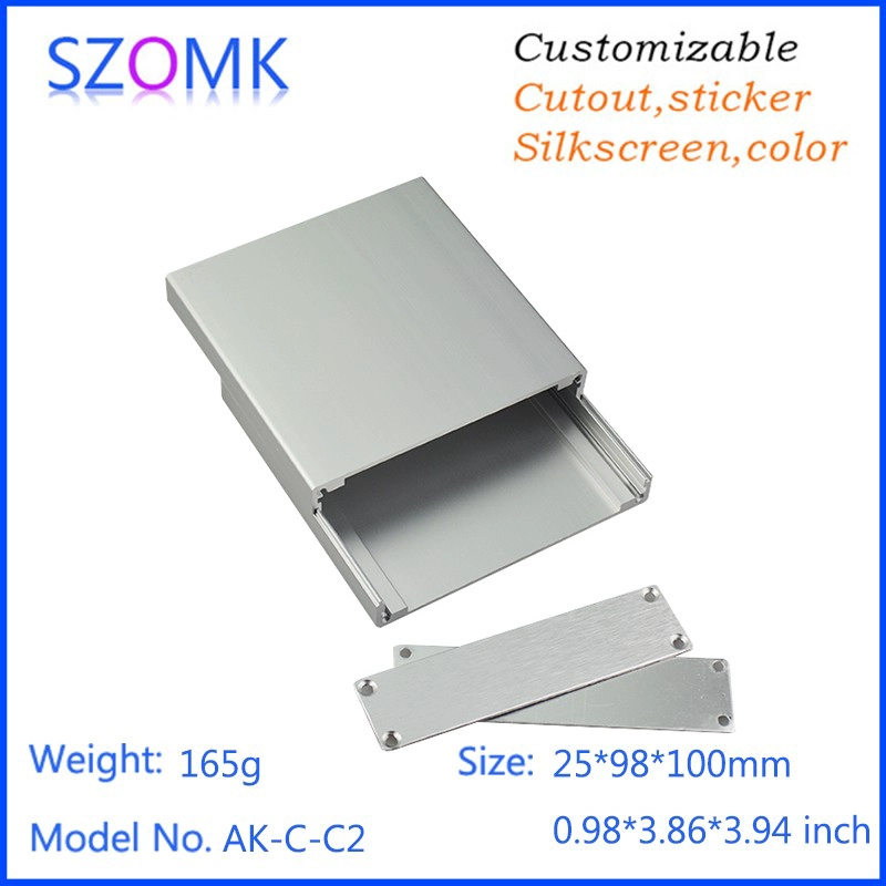 OEM Aluminum Extrusion Case Extruded junction box for PCB AK-C-C2 25*98*100mm