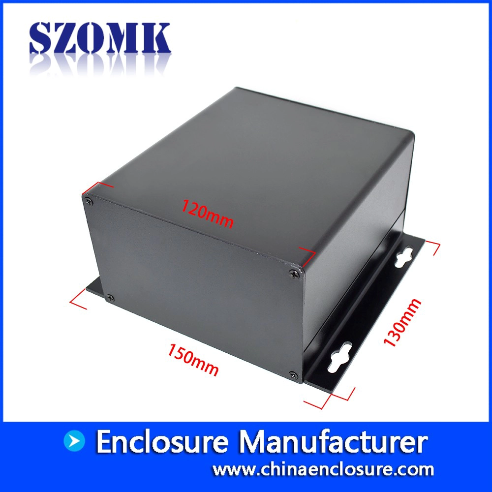 OEM Custom Aluminum Extrusion Enclosure Storage Box with Side Covers AK-C-A46b 130*150*72mm
