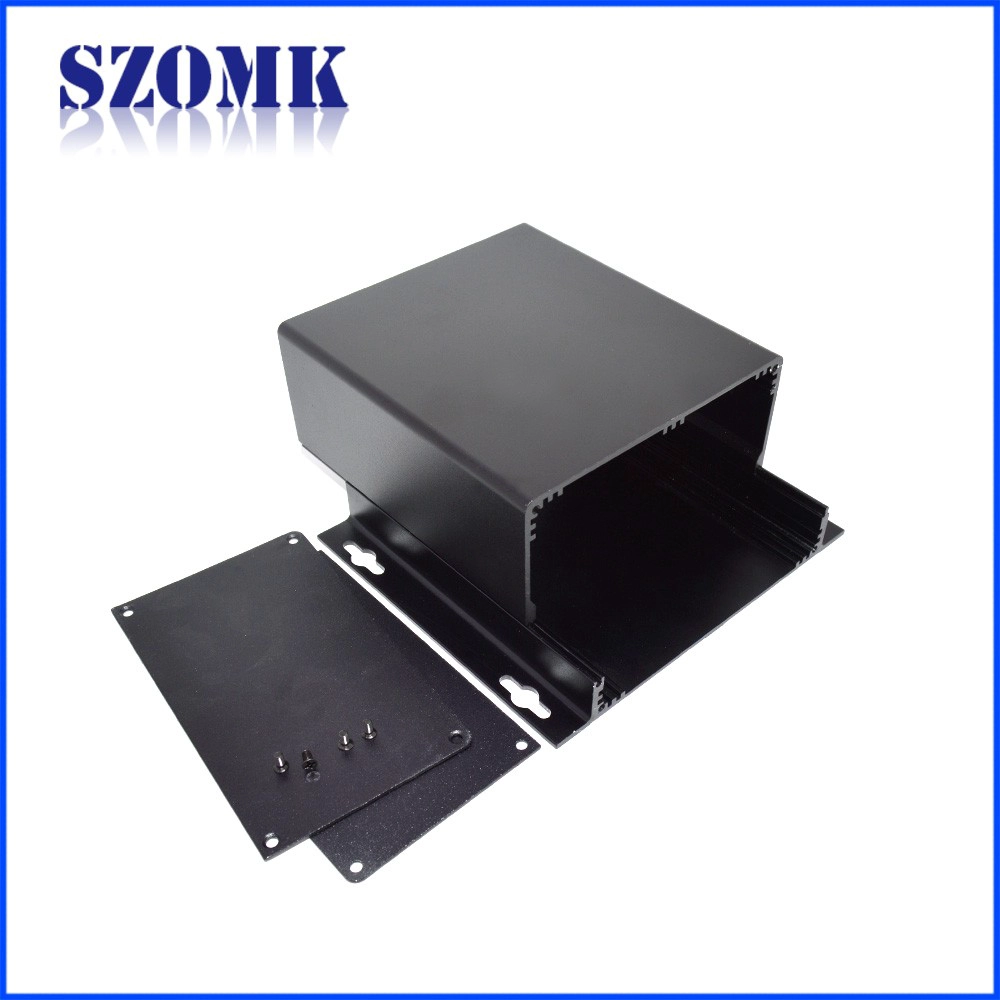 OEM Custom Aluminum Extrusion Enclosure Storage Box with Side Covers AK-C-A46b 130*150*72mm