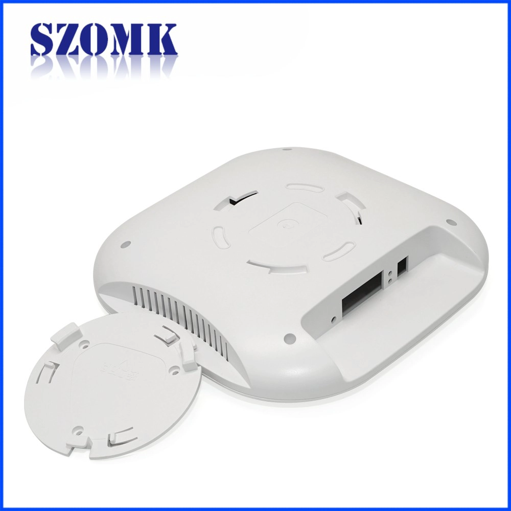 Recinzioni di plastica elettroniche rotonde WIFI bianche OEM per router wireless AK-NW-52 190 * 190 * 50mm