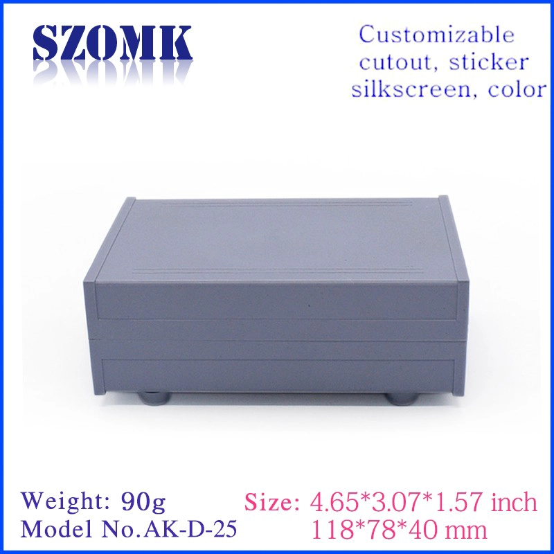 Plastica ABS Materiale Desktop Enclosure, AK-D-25,118x79x40mm
