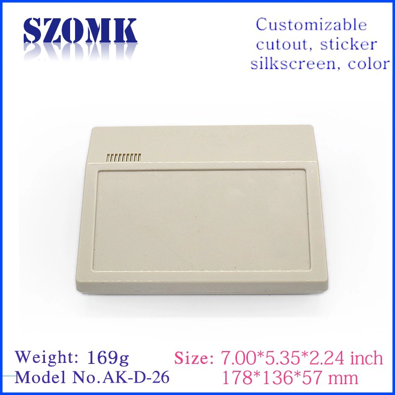 Plastica ABS Materiale Desktop Enclosure, AK-D-26,180x136x58mm
