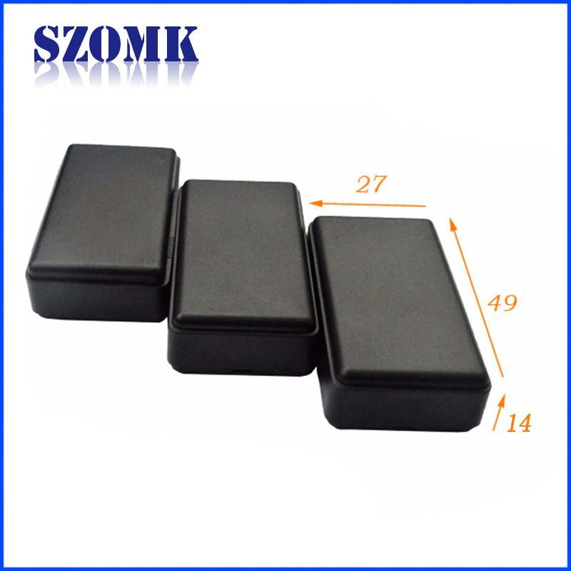 البلاستيك ABS قياسي الضميمة الكهربائية PCB مشروع غلاف صندوق / 49 * 27 * 14mm / AK-S-34
