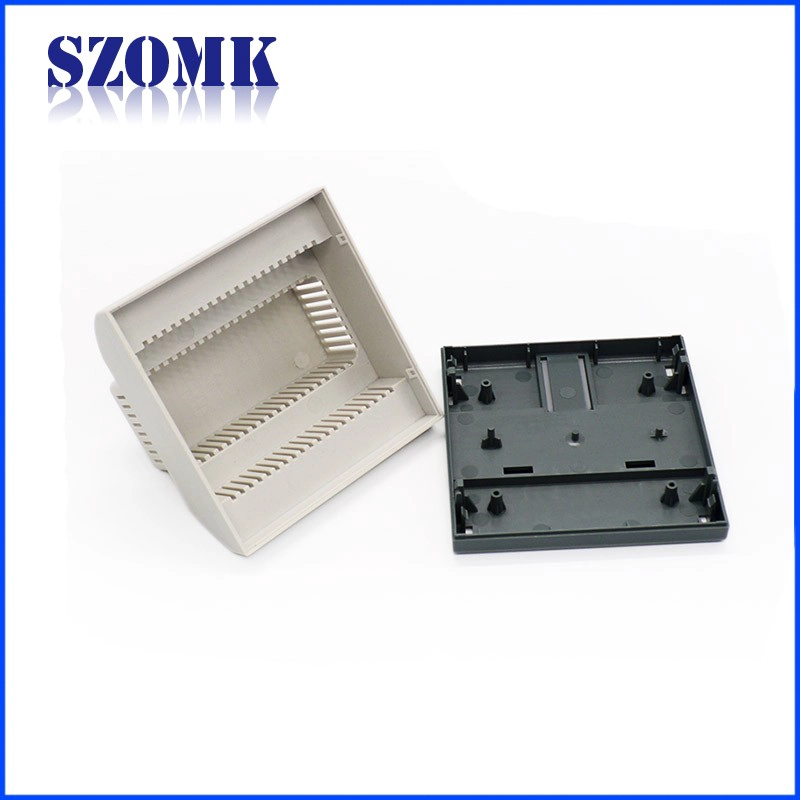 البلاستيك الدين السكك الحديدية الضميمة ABS المواد PLC صندوق التحكم AK8009 111 * 108 * 74mm