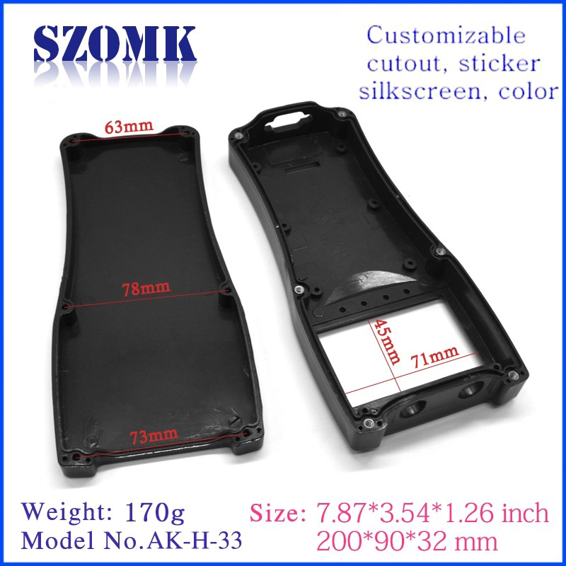 플라스틱 인클로저 박스 전자 제품 케이스 AK-H-33 200 * 91 * 33 mm