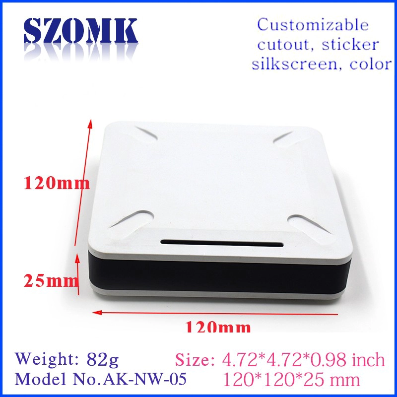 Plastic Enclosure WIFI Box electronics Network case AK-NW-05/120x120x25mm