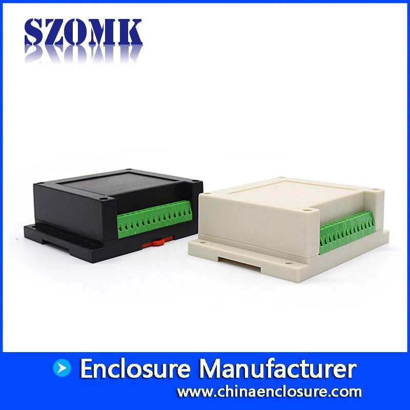 Plastic din rail enclosure PCB board junction box with terminal blocks AK-P-03 115*90*40mm