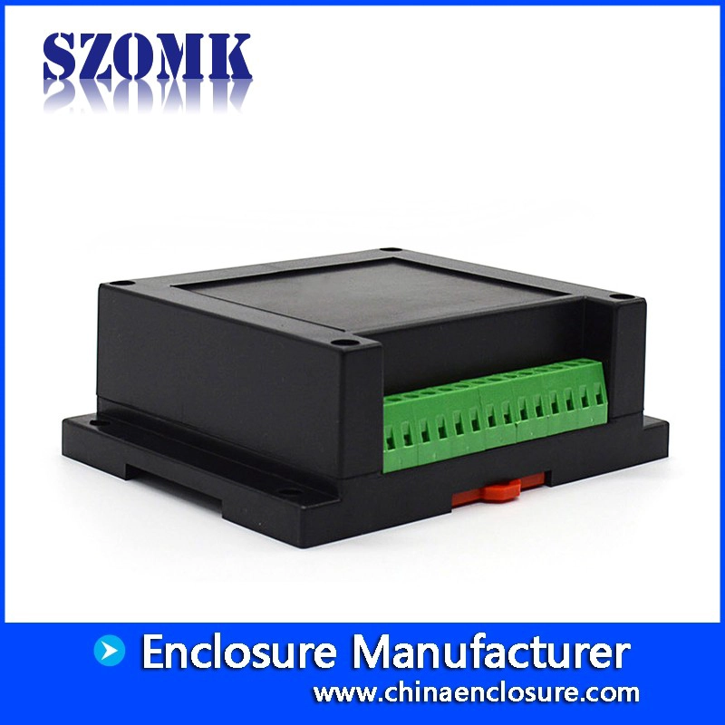 Plastic din rail enclosure PCB board junction box with terminal blocks AK-P-03 115*90*40mm