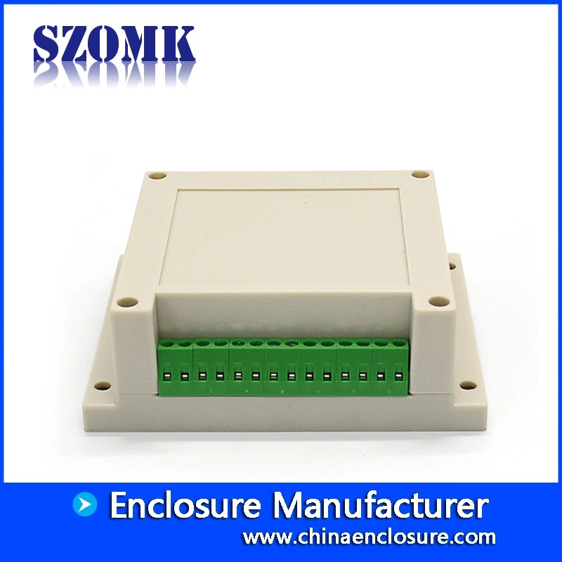 Plastic din rail enclosure PCB board junction box with terminal blocks AK-P-03 115*90*40mm