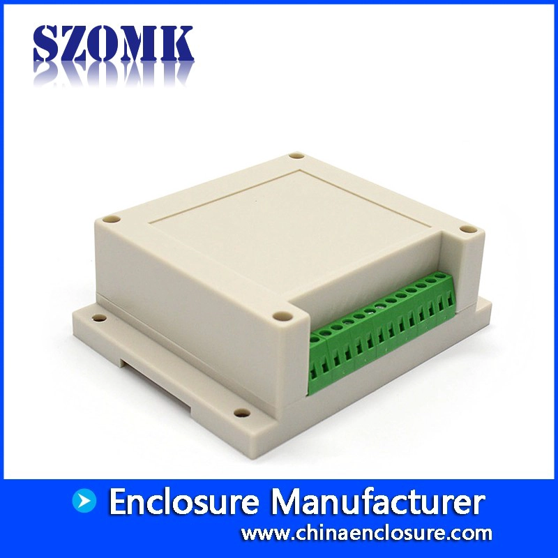 Plastic din rail enclosure PCB board junction box with terminal blocks AK-P-03 115*90*40mm