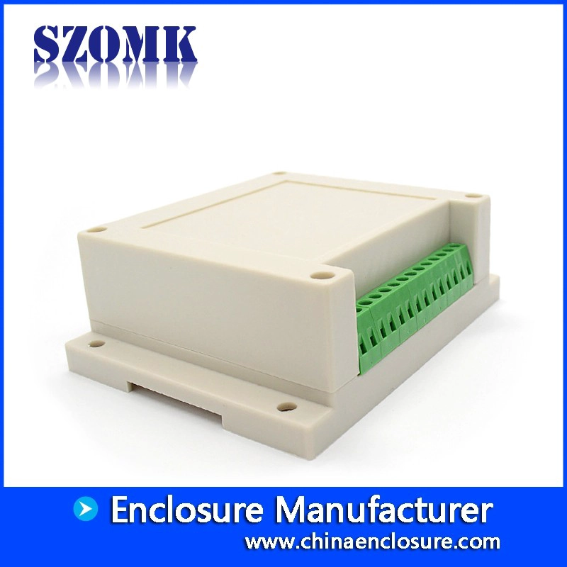 Plastic din rail enclosure PCB board junction box with terminal blocks AK-P-03 115*90*40mm