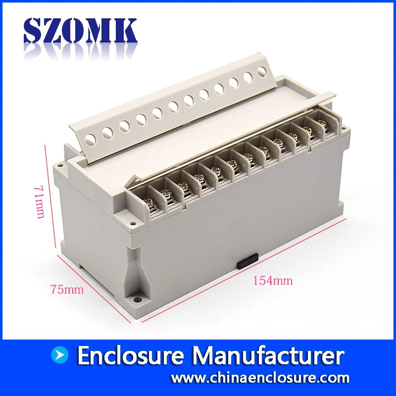 Plastic din rail enclosure electronic components instrument box for power supply AK-DR-46 75*51*154mm