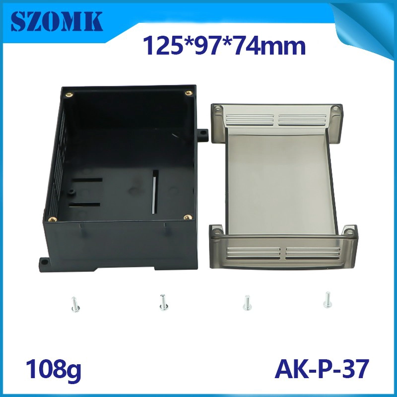 Plastic din rail enclosure project box plc distribution enclosure AK-P-37