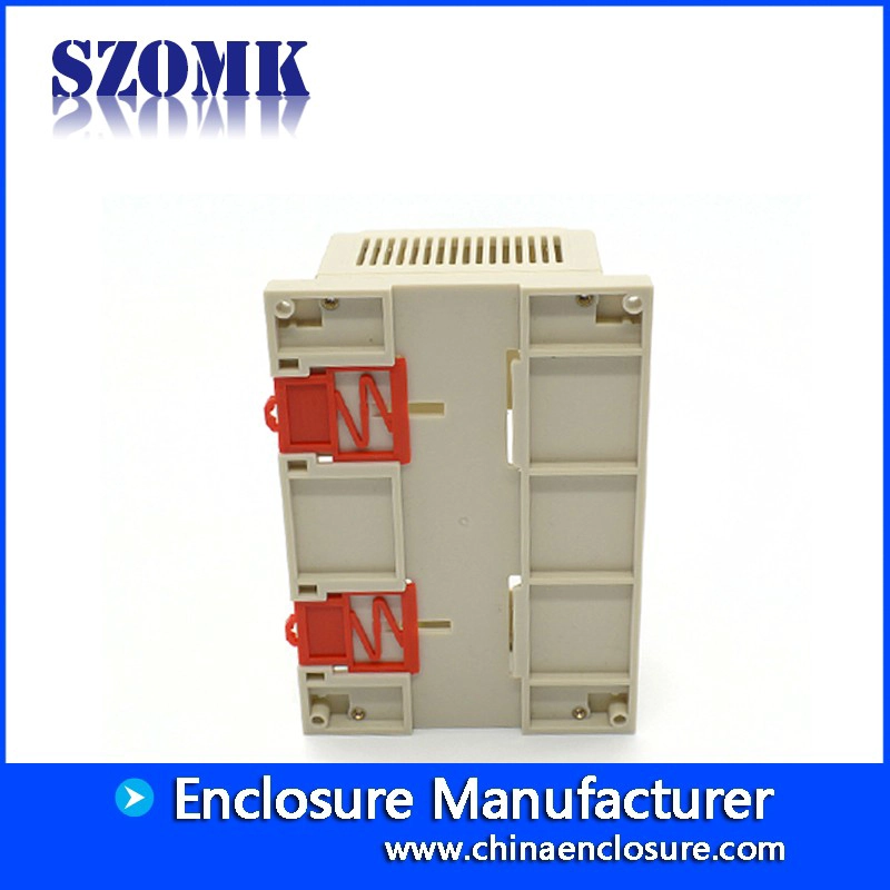 Plastic electric din rail enclosure with terminal block by SZOMK 155*110*60mm