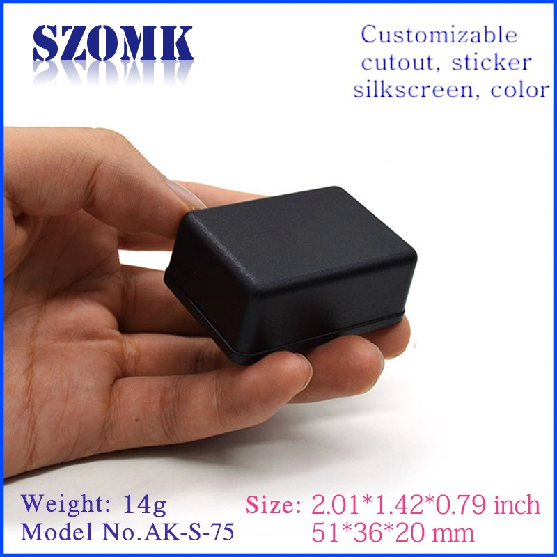scatola elettronica recinzione nera fai da te in plastica è di plastica progetto elettronico scatola scatola di derivazione in PVC di giunzione 51x36x20mm