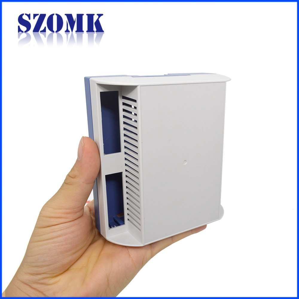 Plastic electronics din rail enclosure for pcb housing PLC device junction box AK-DR-60 120*110*51
