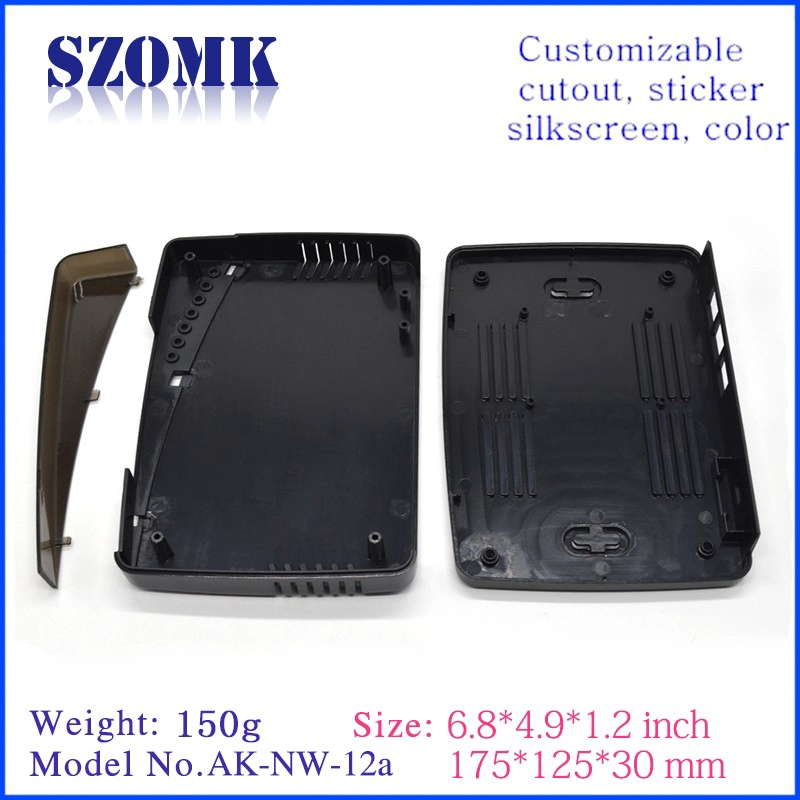 Professional Plastic ABS Network Router Enclosure from SZOMK/ AK-NW-12a/ 173x125x30mm