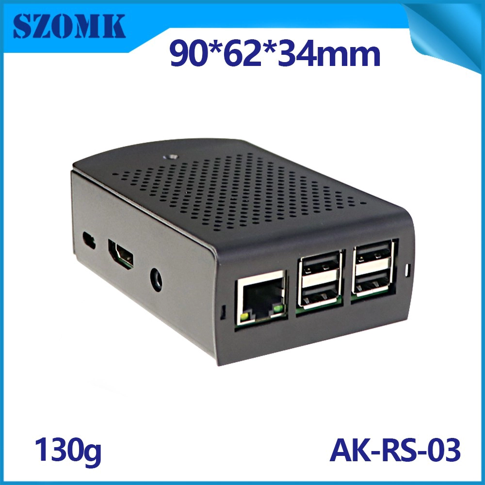覆盆子PI 4护甲箱Labist入门套件3 B +带风扇3B +金属散热器铝铝桌面Retroflag Megapi RPI AK-RS-03