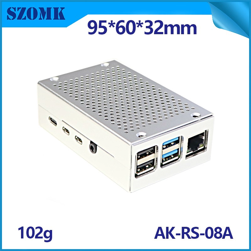 Raspberry Pi 4 Fan GPIO Case com SSD 2 Modelo B Cooler do gabinete para Slot Raspi 4 NAS Server Tower sem dissipador de calor Best B+ AK-RS-08A