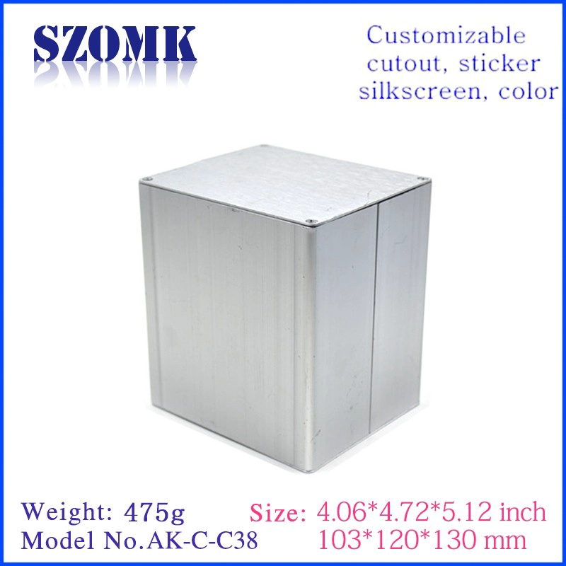 SZOMK Aluminum Electrical Project Power Junction Box Case 103x120x130 AK-C-C38