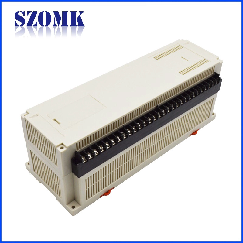 SZOMK Din Rail Enclosure ABS Plastic enclosure with Terminal Blocks for PLC Control Box AK-P-23a 300*110*110mm