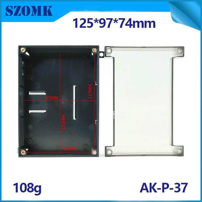 Caja de control de riel DIN SZOMK Caja de tapa transparente AK-P-37 125 * 90 * 72mm